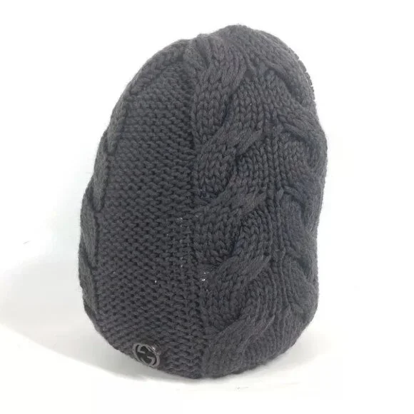 GUCCI 300052 GG beanie hat knit hat knit cap Knit hat wool Brown